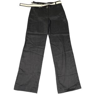 Zara Womens Size 6 Black Ramie Lightweight Pants